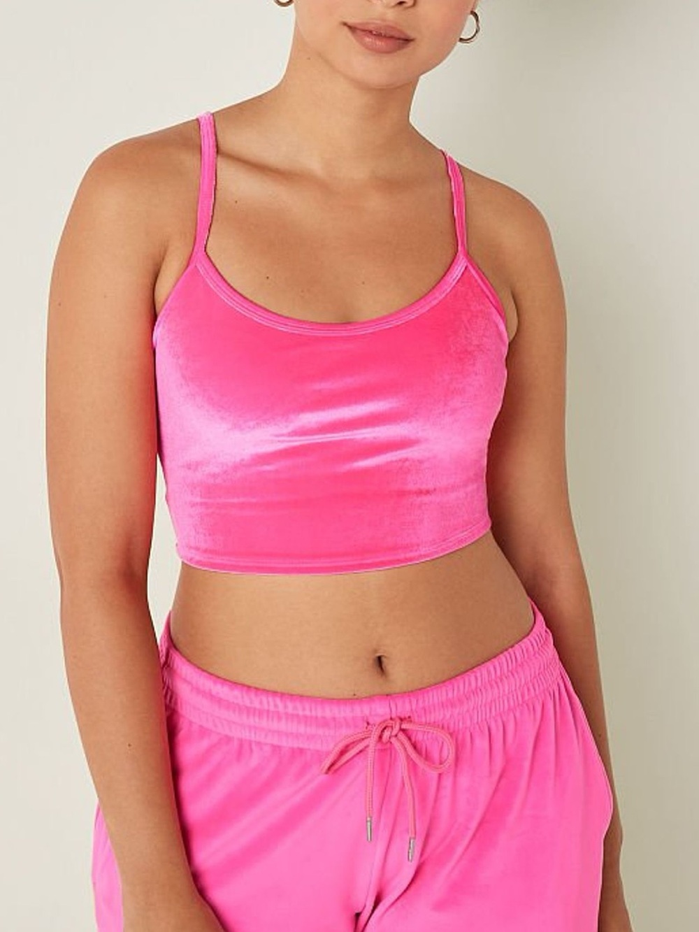 Victoria’s Secret PINK velvet crop sports bra NWT
